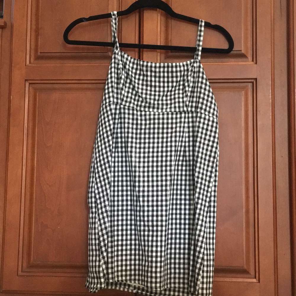 Urban Outfitters Black and White Gingham Mini Dress